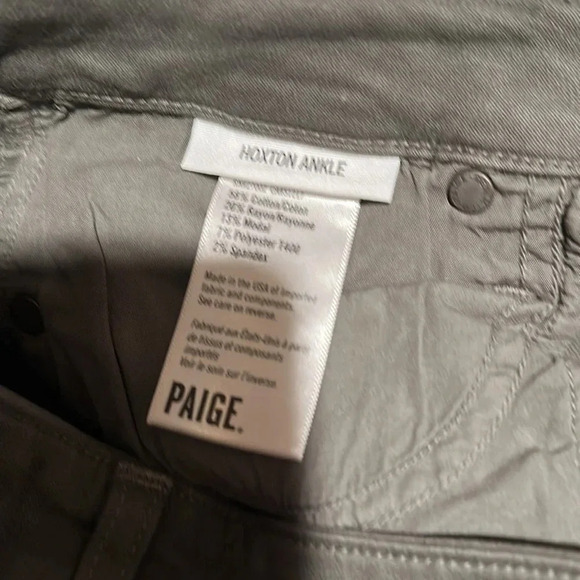 Paige Hoxton Ankle Skinny Jeans Seaweed Green - Picture 5 of 7